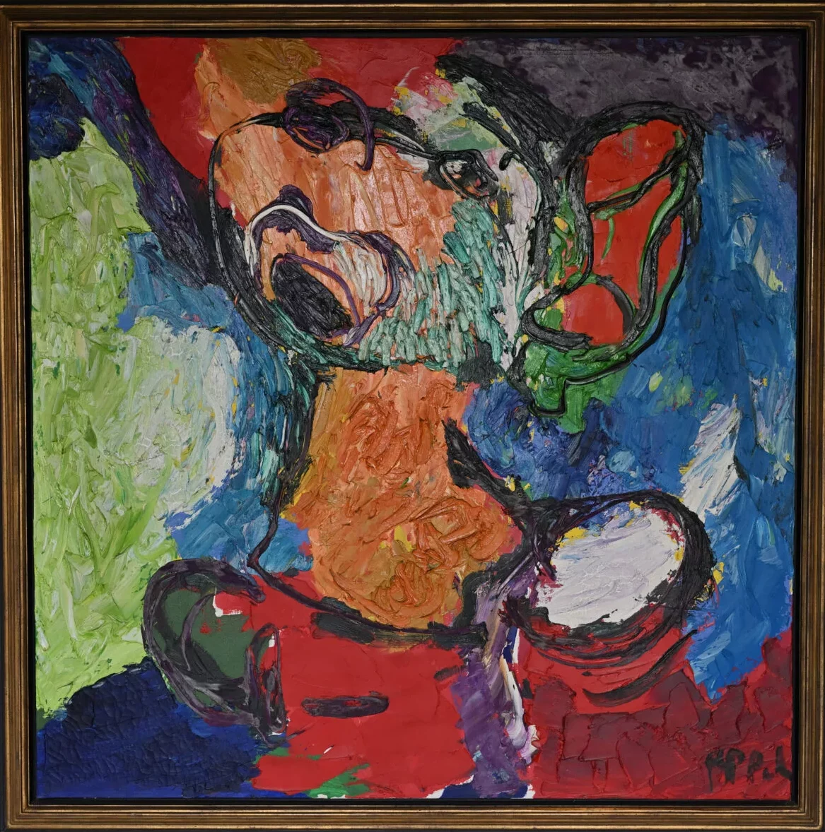 Figure in waterfall